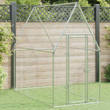 Vidaxl Chicken Coop 200x100x190 cm galvanisert stål sølvfarget