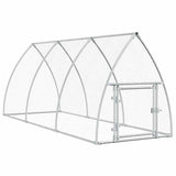 Vidaxl Chicken Coop 300x105x120 cm galvanisert stål sølvfarget