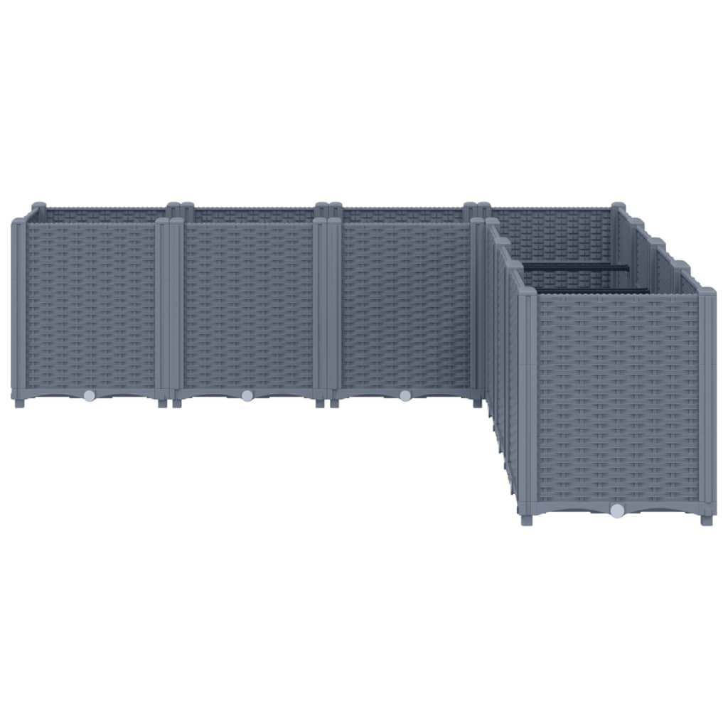 Vidaxl Planungskëscht 160x160X53 cm Polyprope Grey