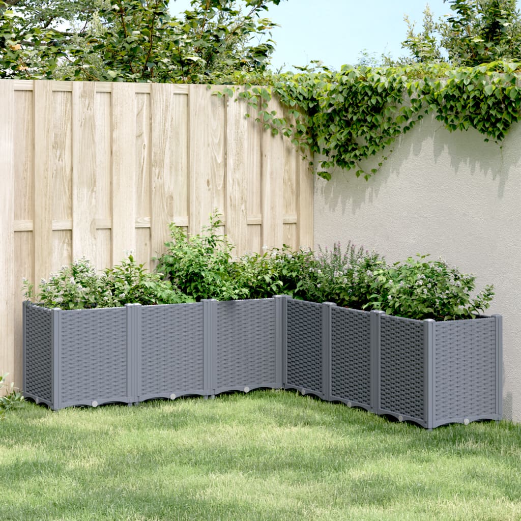 Vidaxl Planungskëscht 160x160X53 cm Polyprope Grey