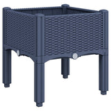 Vidaxl Planning box with legs 40x40x42 cm Polypropene blue gray