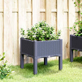 Vidaxl Planning box with legs 40x40x42 cm Polypropene blue gray