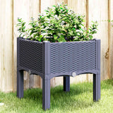 Vidaxl Planning box with legs 40x40x42 cm Polypropene blue gray