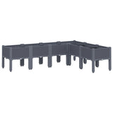 VidaXL Planter with legs 160x120x42 cm Polypropene gray