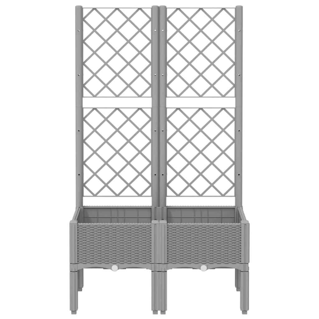 Vidaxl Planning box with slat 80x40x142 cm Polypropene light gray