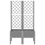 Vidaxl Planning box with slat 80x40x142 cm Polypropene light gray