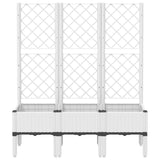 VidaXL Plannet with Latwerk 120x40x142 cm Polypropene white