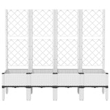 Vidaxl Plannet med lameller 160x40x142 cm polypropene hvitt