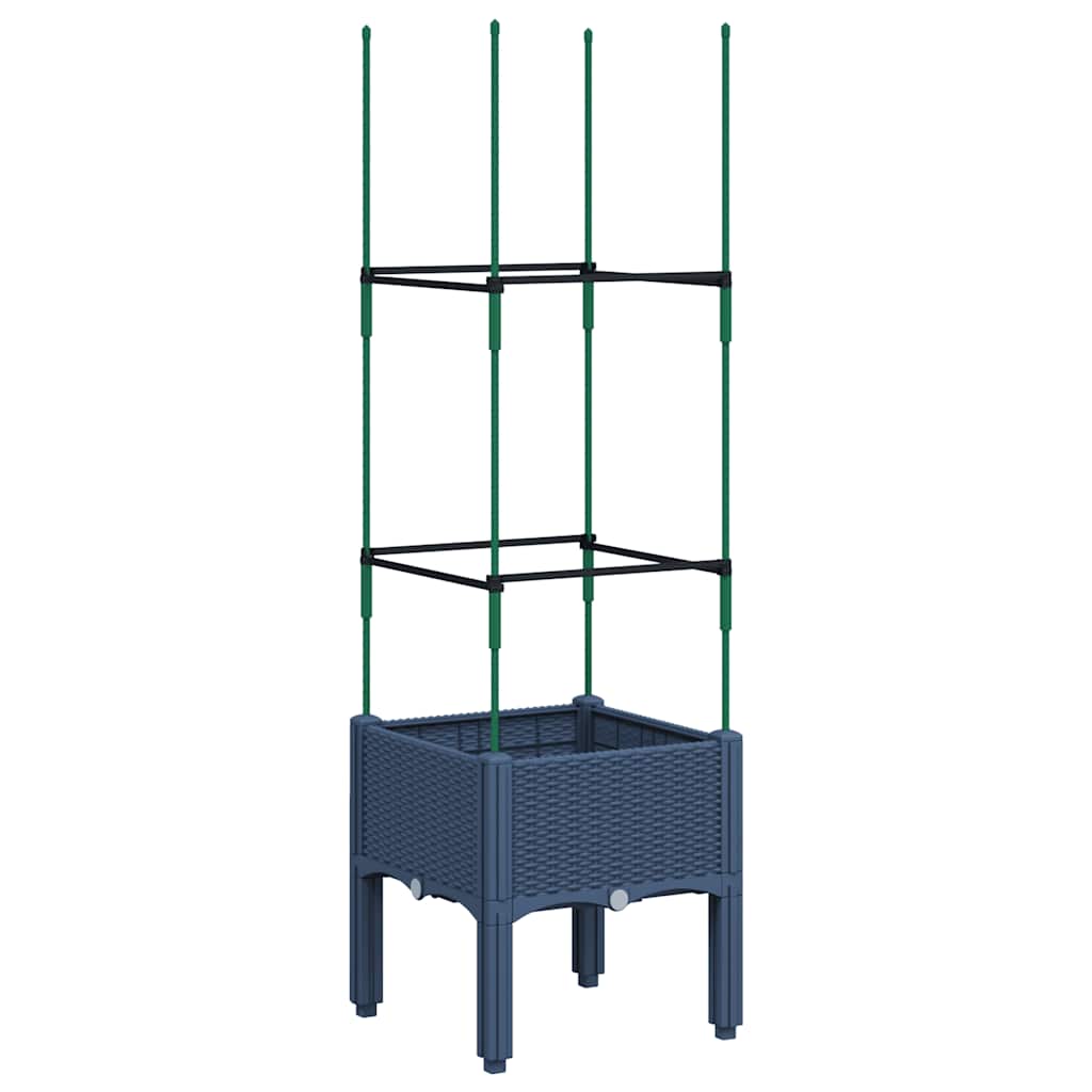Vidaxl Plannet s lamelkou 40x40x142,5 cm Polypropen Blue Grey