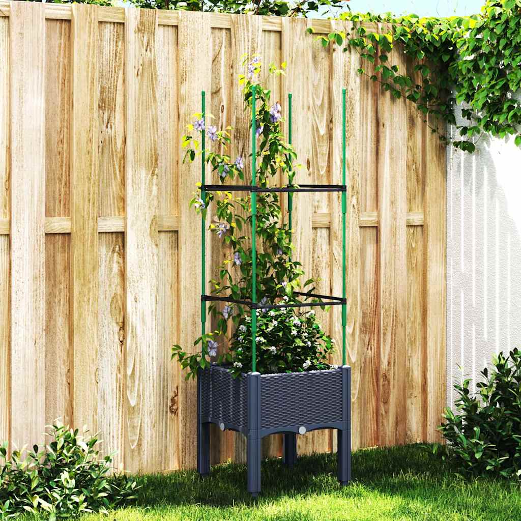 Vidaxl Plannet s lamelkou 40x40x142,5 cm Polypropen Blue Grey
