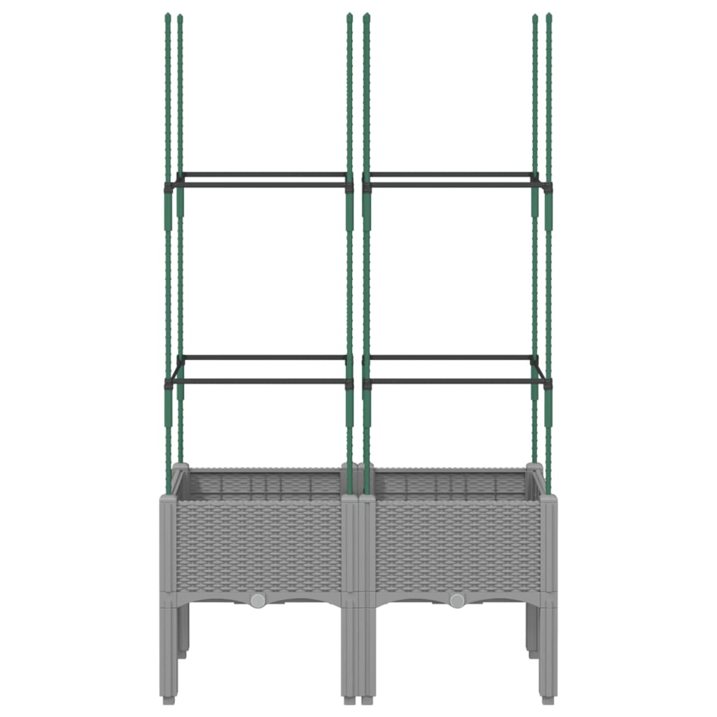 VIDAXL Planleggingsboks med lamell 80x40x142,5 cm polypropen lysegrå