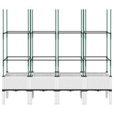 VIDAXL -Pflanzer mit Latwerk 160 x 40 x 142,5 cm Polypropen weiß