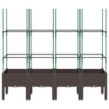 VIDAXL -Planungsbox mit SLAT 160x40x142.5 cm Polypropenbraun
