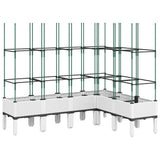 VidaXL Planter with Latwerk 160x120x142.5 cm Polypropene white