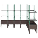 Vidaxl Planning box with slat work 200x160x142.5 cm Polypropene brown