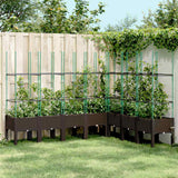 Vidaxl Planning box with slat work 200x160x142.5 cm Polypropene brown