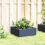 Vidaxl plantenbak met pinnen 42,5x42,5x28,5 cm polypropeen blauwgrijs