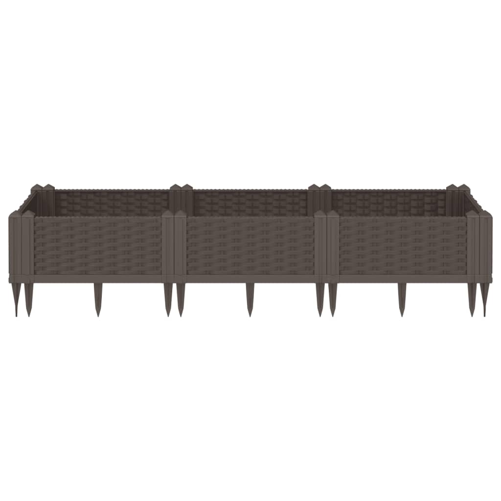 Vidaxl Planungsbox mat Pins 125x40x28.5 cm Polyprope Brown