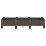 Vidaxl Planungsbox mat Pins 125x40x28.5 cm Polyprope Brown