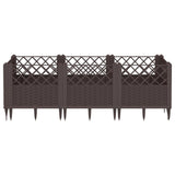 Vidaxl Planning box with pins 123.5x43.5x43.5 cm Polypropene brown