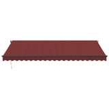 Vidaxl Luifel extiende automáticamente 500x350 cm Burdeos Red Red