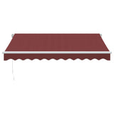 Vidaxl luifel erstreckt sich manuell 300x250 cm Bordeaux rot