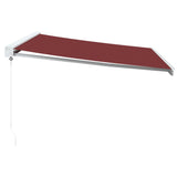 Vidaxl Luifel manually extends 450x300 cm Bordeaux red