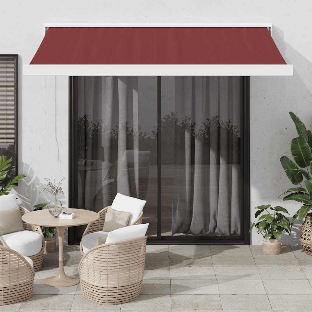 Vidaxl Luifel automatically extends 300x250 cm Bordeaux red