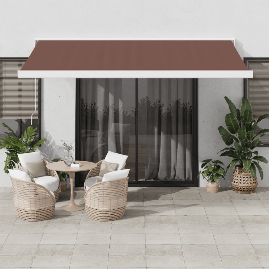 Vidaxl Luifel manually extends 450x300 cm brown
