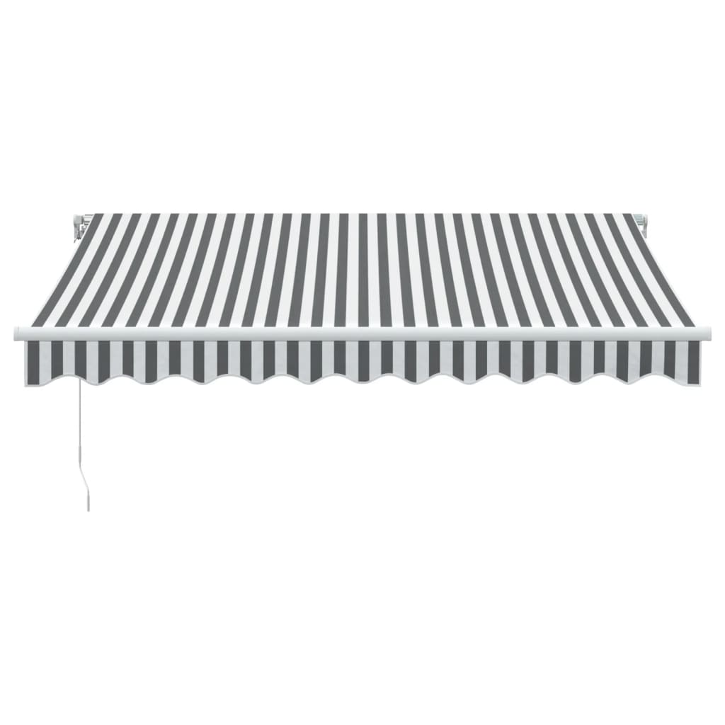 Vidaxl Luifel ročno razširi 300x250 cm antracit in belo