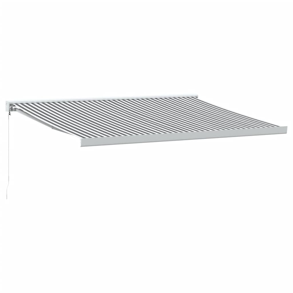 Vidaxl Luifel Extendable 4.5x3 m dust and aluminum anthracite and white