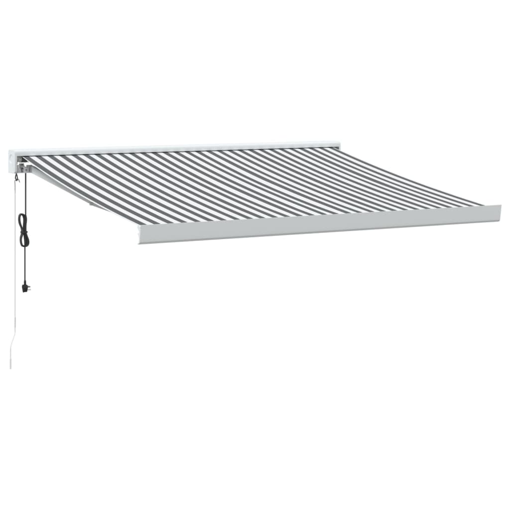 Vidaxl Luifel Extendable 3x2.5 m dust and aluminum anthracite and white