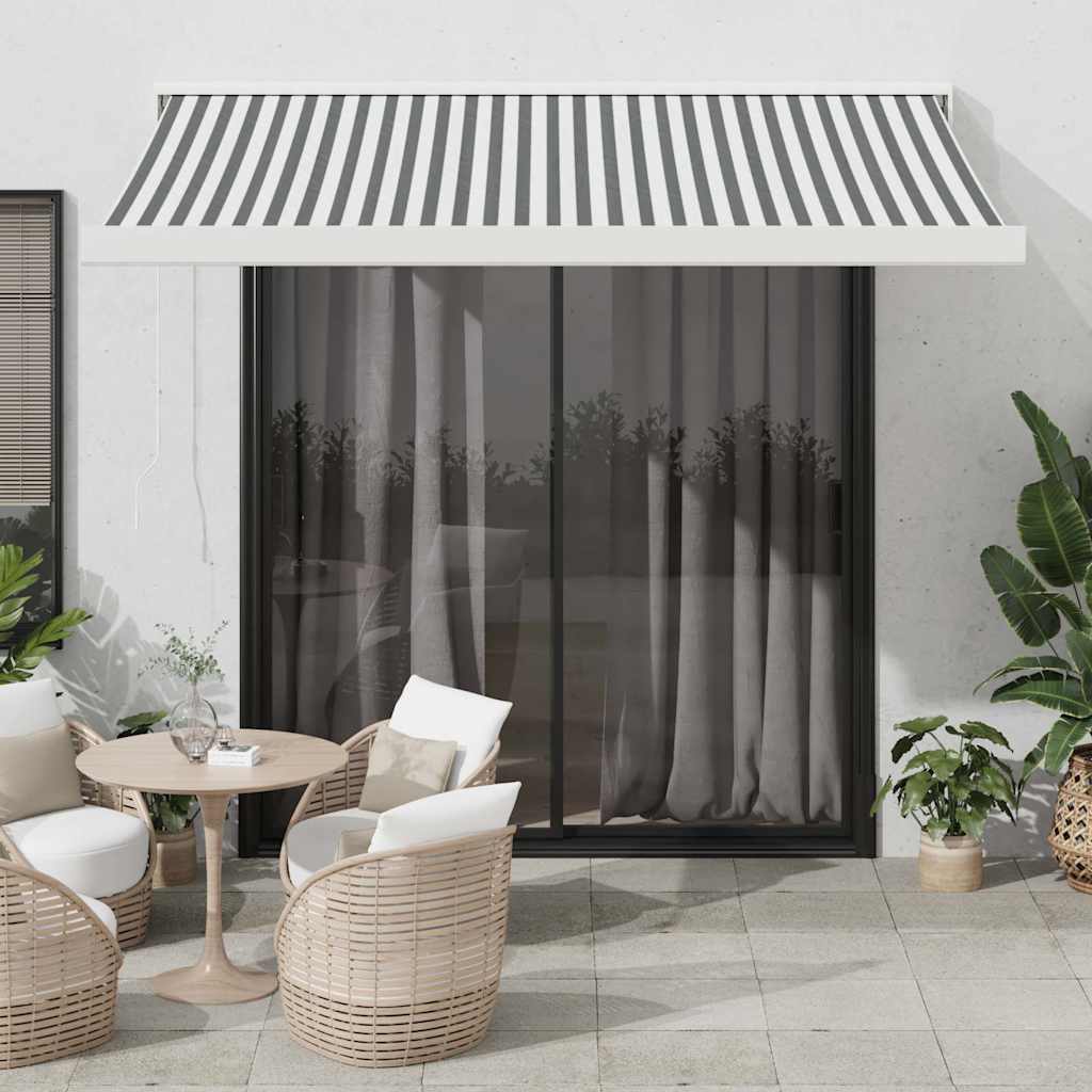 Vidaxl Luifel Extendable 3x2.5 m dust and aluminum anthracite and white