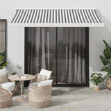 Vidaxl Luifel Extendable 3x2.5 m dust and aluminum anthracite and white
