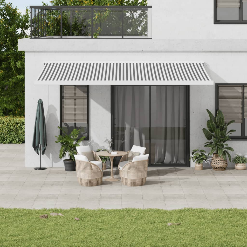 Vidaxl Luifel extends 5x3 m dust and aluminum anthracite and white