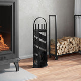 Vidaxx conjunto de chimenea 5 piezas 23x15x66 cm acero