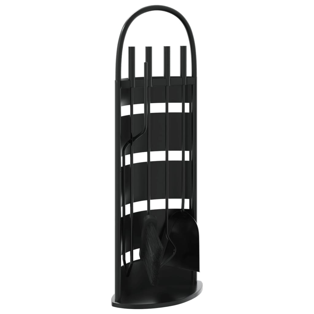 Vidaxl Set di camino a 5 pezzi 23x15x66 cm in acciaio