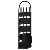 Vidaxl Set di camino a 5 pezzi 23x15x66 cm in acciaio