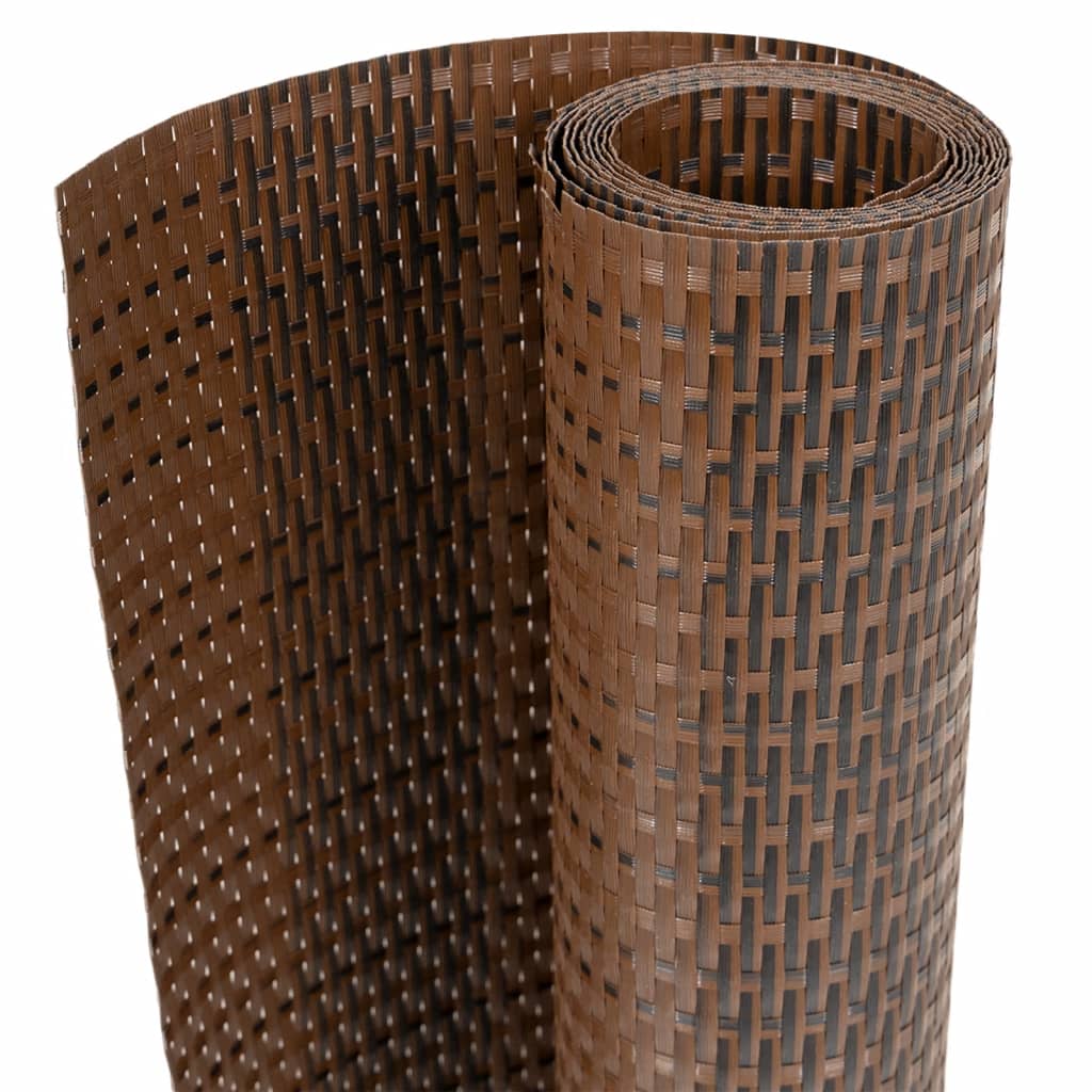 Vidaxl Balcony Screen 400x80 cm Poly Rattan Brown e Nero