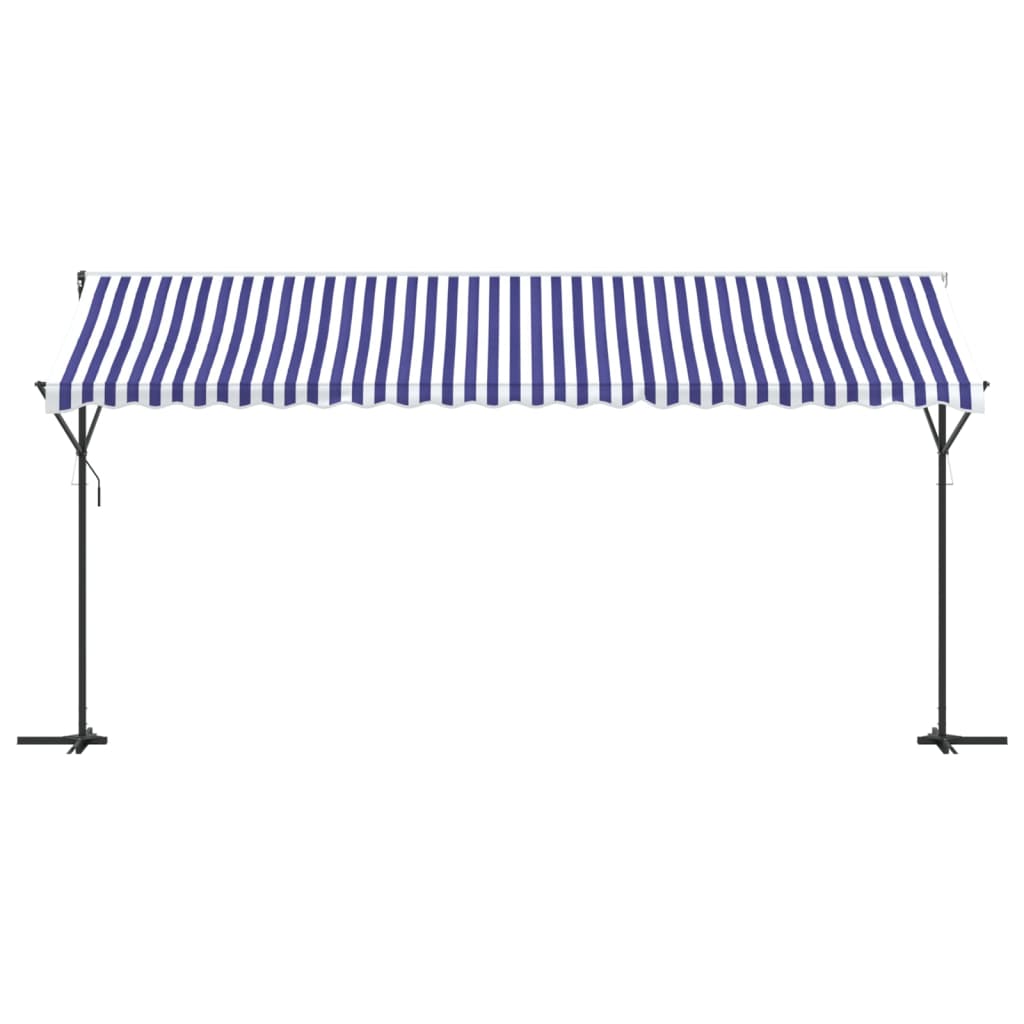 Vidaxl LAIFEL MASSEGGIO 500X300 CM distaccato e blu in acciaio e bianco