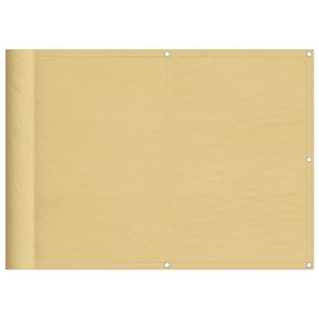 Vidaxl balkonscherm 75x400 cm 100% oxford polyester zandkleurig