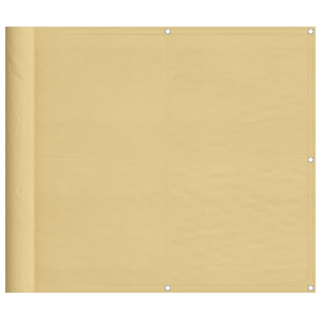 Ekran balkonowy Vidaxl 90x600 cm 100% Oxford poliesterowy piasek piaskowy