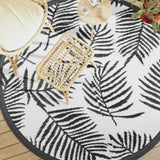 Vidaxx outdoor rug arakil ø200 cm polypropylene white and black