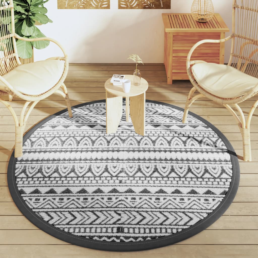Vidaxx outdoor rug arakil ø160 cm polypropylene black