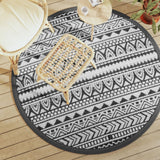 Vidaxx outdoor rug arakil ø160 cm polypropylene black