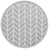 Vidaxl outside rug arakil Ø 200 cm polypropene gray