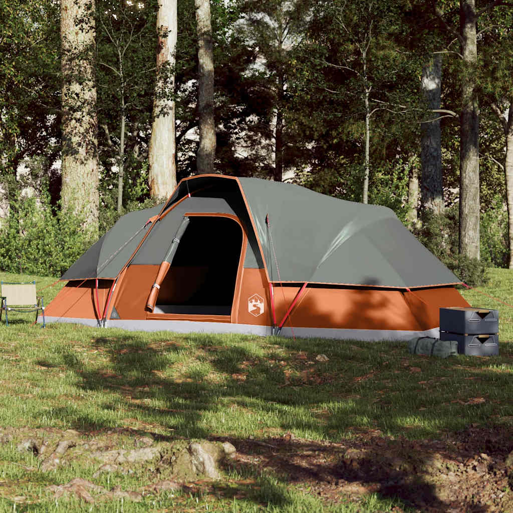 VidaXL Dome tent 9-person Waterproof Orange