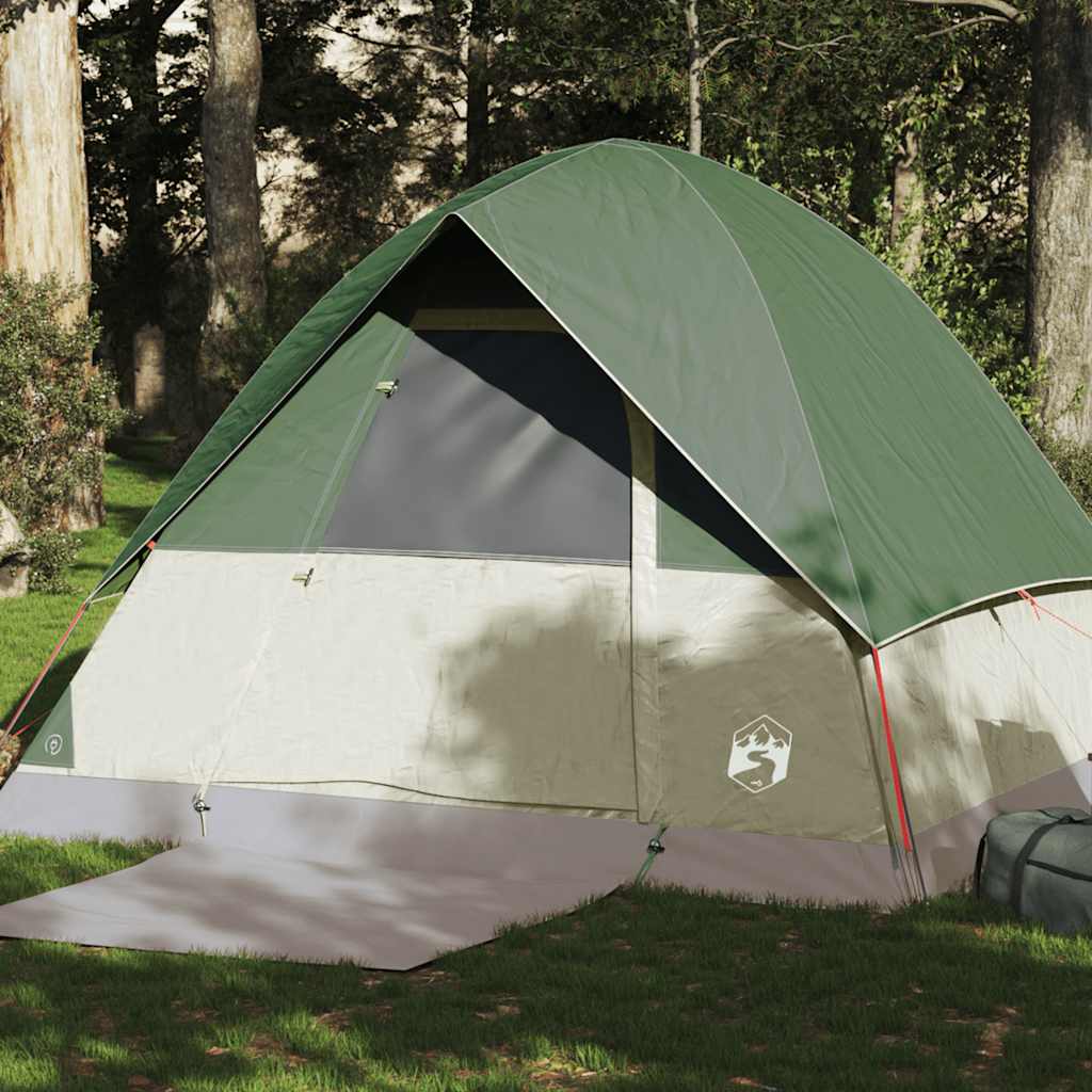 Vidaxl dome tente 4 personnes étanche verte
