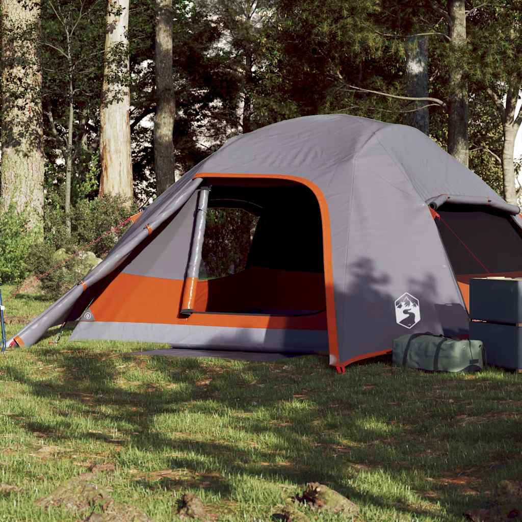 Vidaxl koepeltent 4-persoons waterdicht grijs