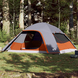 Vidaxl dome tente 6 personnes étanche gris